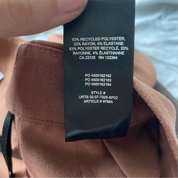 Sun-deh Sunday Best Aritzia Cognac Brown Olive Mini Pleated Skirt - Size 8 - Picture 8 of 8